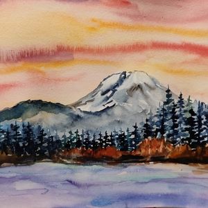 Seattle Washington Watercolor Painting